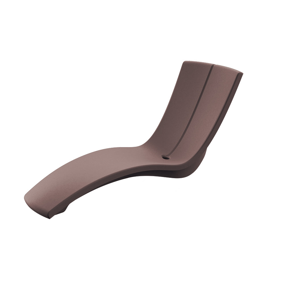 curve chaise lounge bright brown