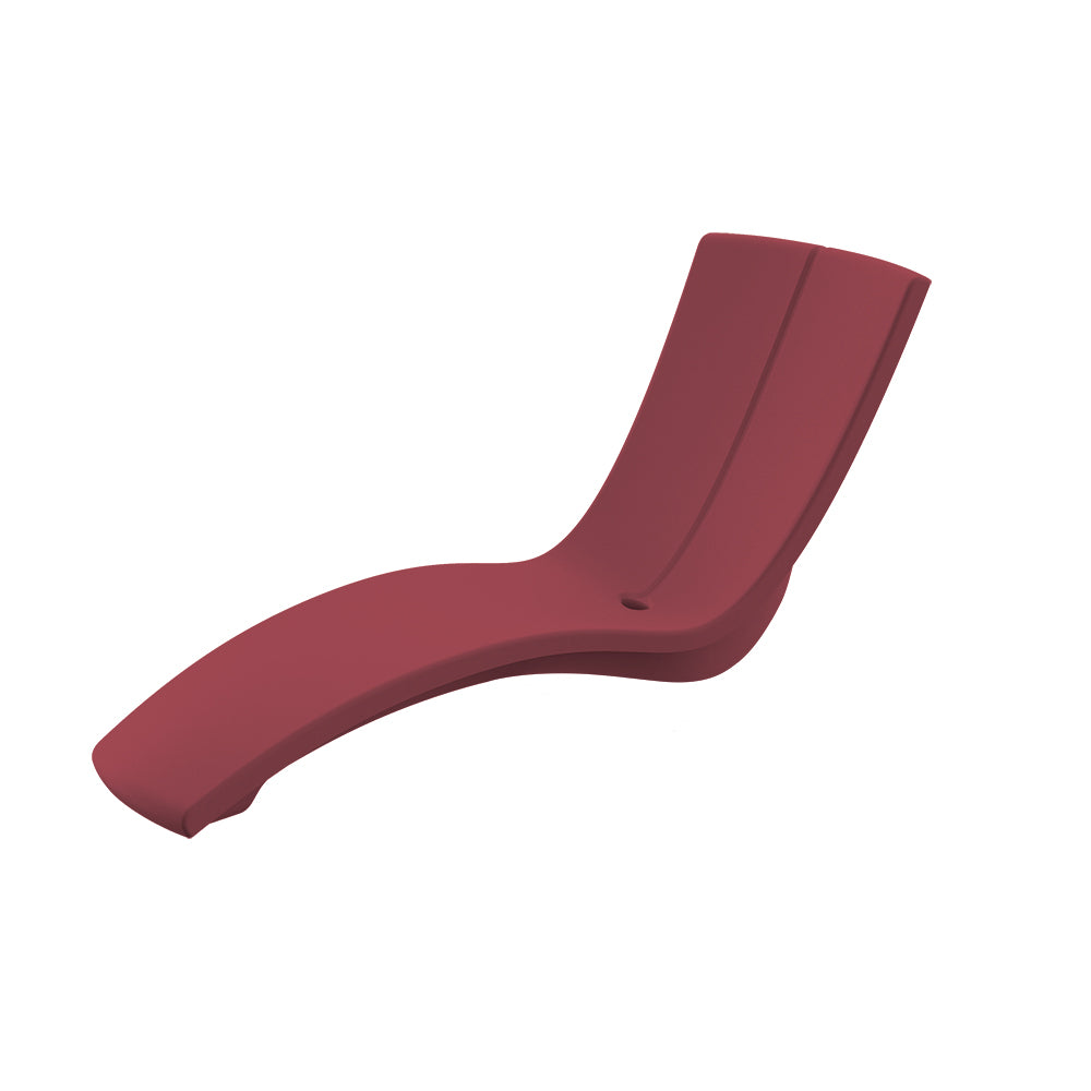 curve chaise lounge bright red