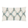 designer lumbar pillow aqua rope