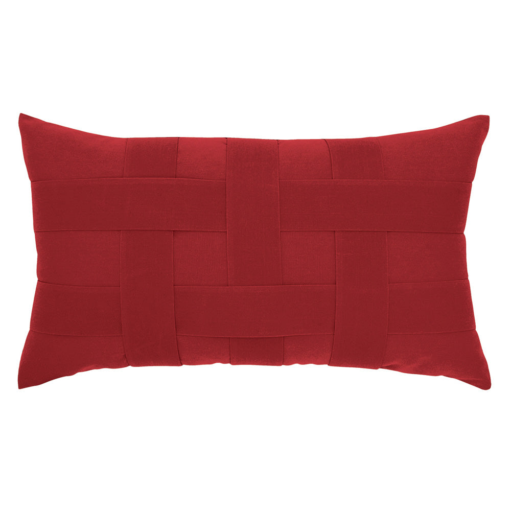 designer lumbar pillow basketweave rouge 2