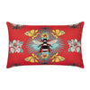 designer lumbar pillow tropical bee