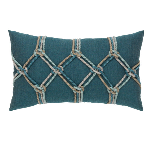 designer lumbar throw pillow lagoon rope