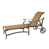 monterey sling adjustable chaise lounge with wheels