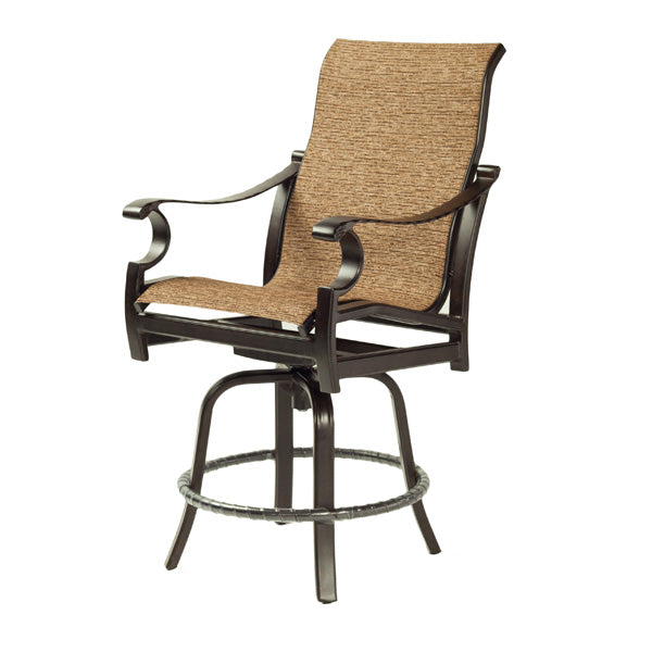 monterey sling high back swivel counter stool