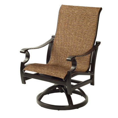 Monterey Sling Swivel Rocker Dining Chair