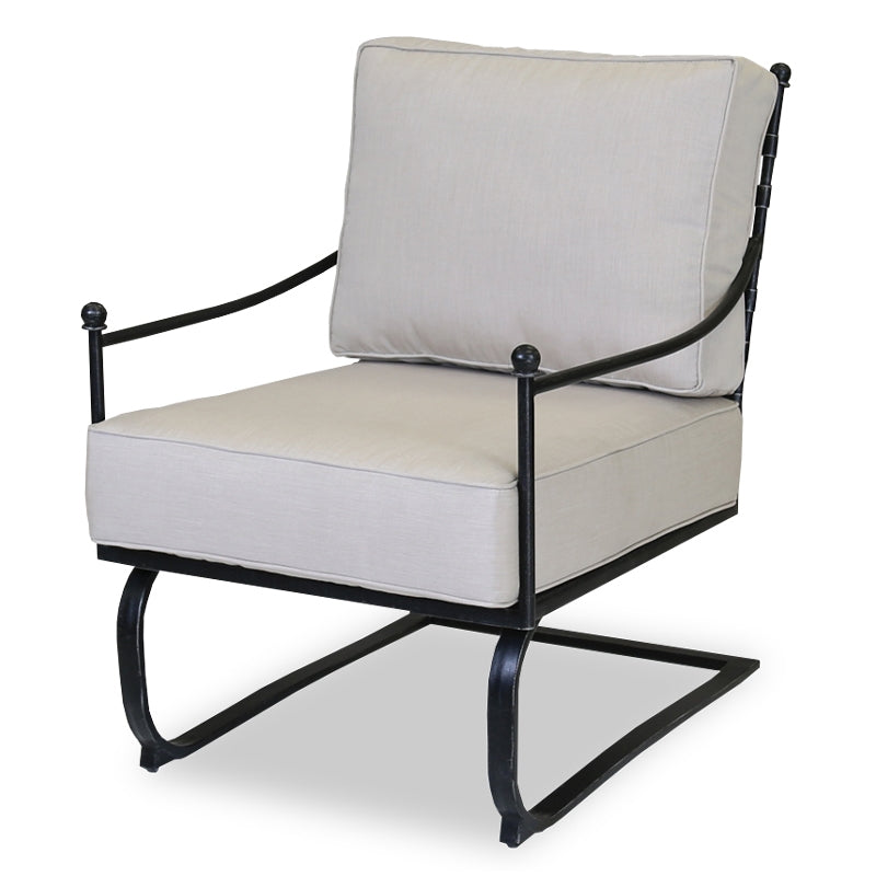 Lower Ribbon Style Rocker Provence Club Rocker by Sunset West | Wrought Iron Swivel Rocker Club ...