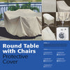 round table with chairs protective cover