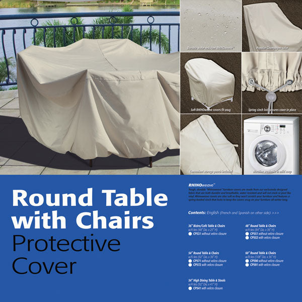 CP531 - 36" Bistro/Cafe Table & Chair Cover
