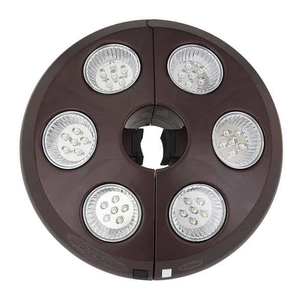 frontgate patio umbrella light Treasure Garden Vega L Umbrella Light with Bronze Finish